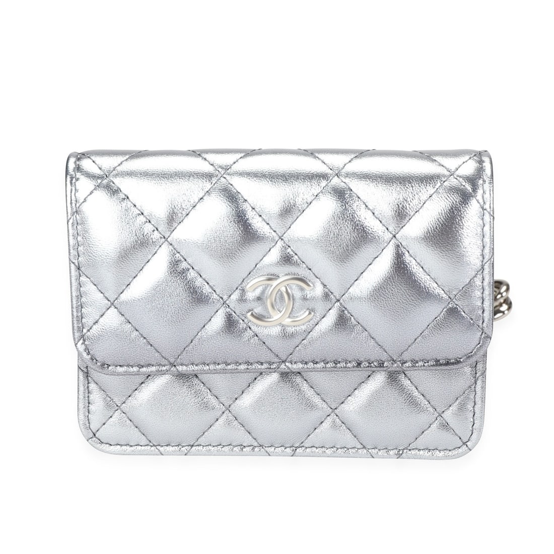 Chanel Coco Punk Belt Bag Metallic Silver Lambskin 2022 (1 of 7)