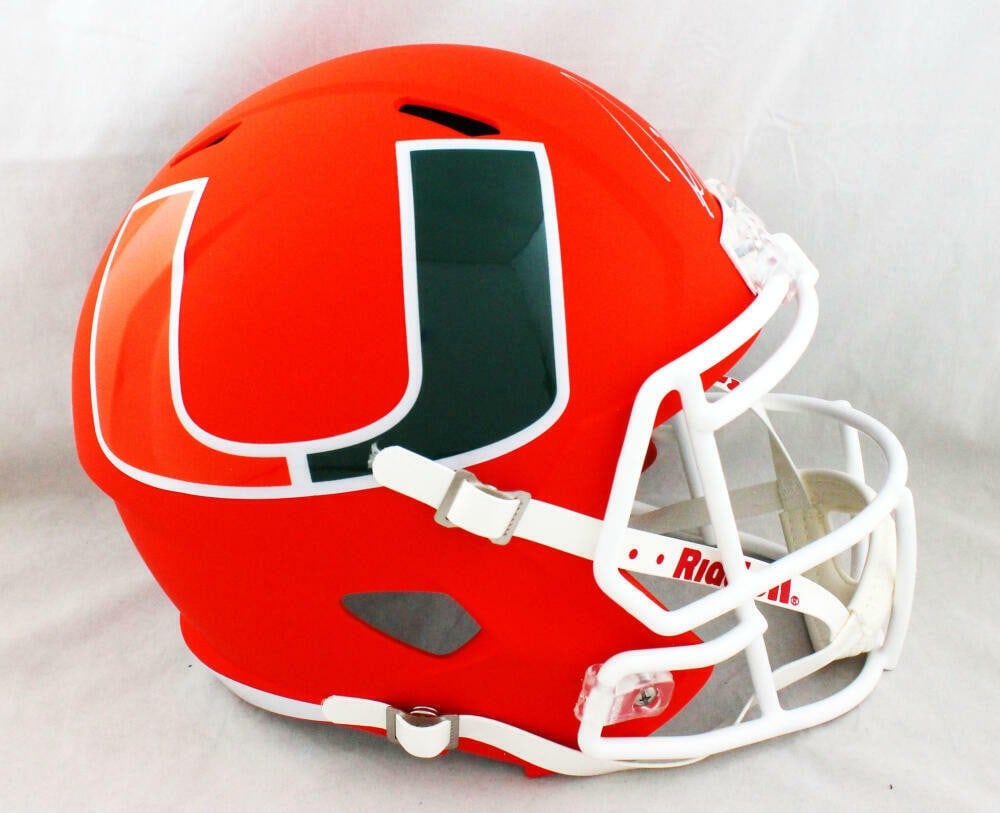 Miami Hurricanes AMP Speed Helmet Signed by Ray Lewis Beckett Authenticated (1 of 6)