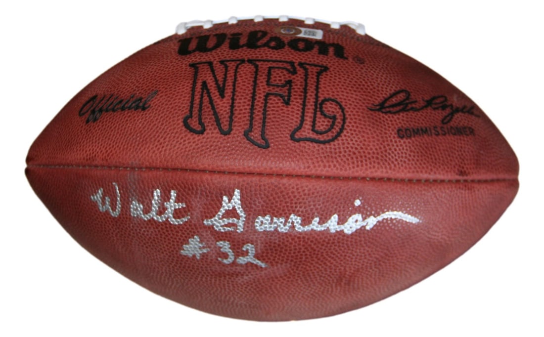 Walt Garrison autographed Dallas Cowboys NFL leather football BAS (1 of 2)