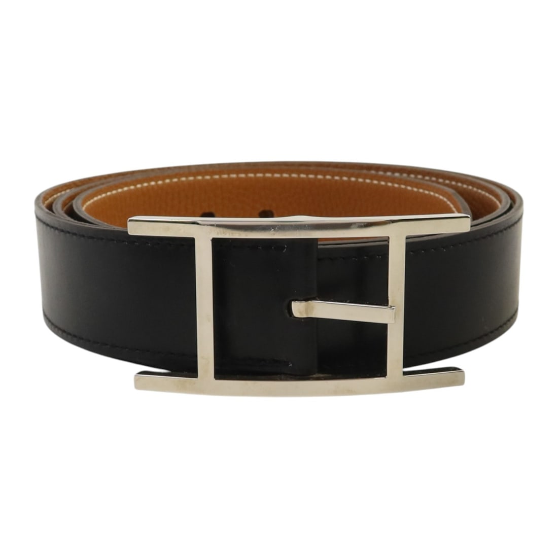 Quentin Reversible 95cm Mens Belt Box Togo Leather Black Gold Hermes PHW (1 of 8)