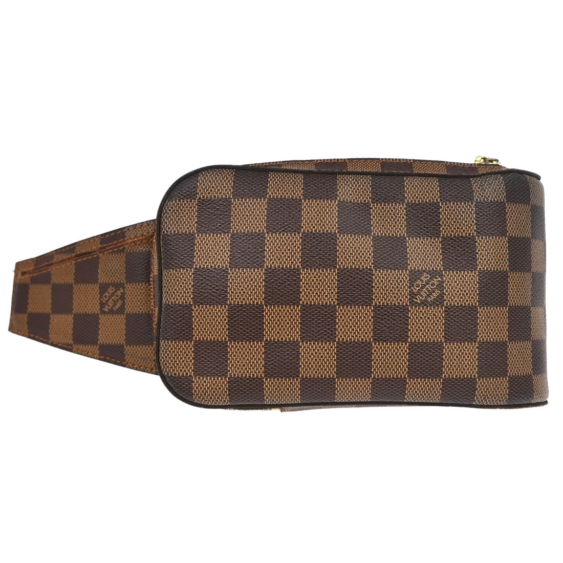 Louis Vuitton Geronimos Brown Damier Canvas Belt Bag N51994: Louis Vuitton Geronimos Brown Damier Canvas Belt Bag N51994 This Louis Vuitton Geronimos bum bag features the iconic Damier canvas leather in brown, complemented by gold-tone hardware and an adjustabl