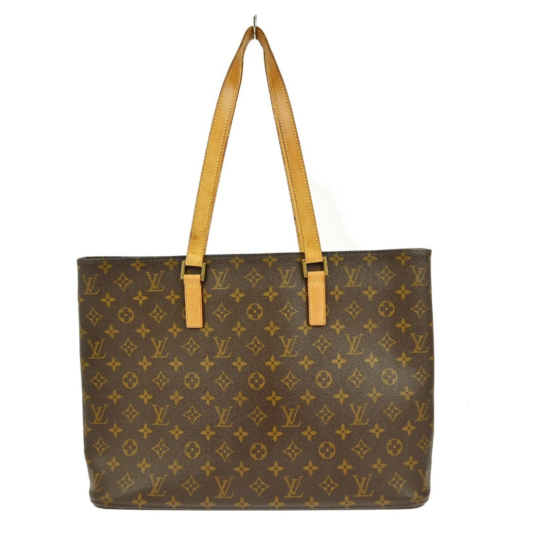 Louis Vuitton Luco Monogram Canvas Large Shoulder Tote Bag Brown M51155: Louis Vuitton Luco Monogram Canvas Large Shoulder Tote Bag Brown M51155 This Louis Vuitton Luco shoulder tote bag features the iconic monogram canvas leather exterior with beige leather double handles