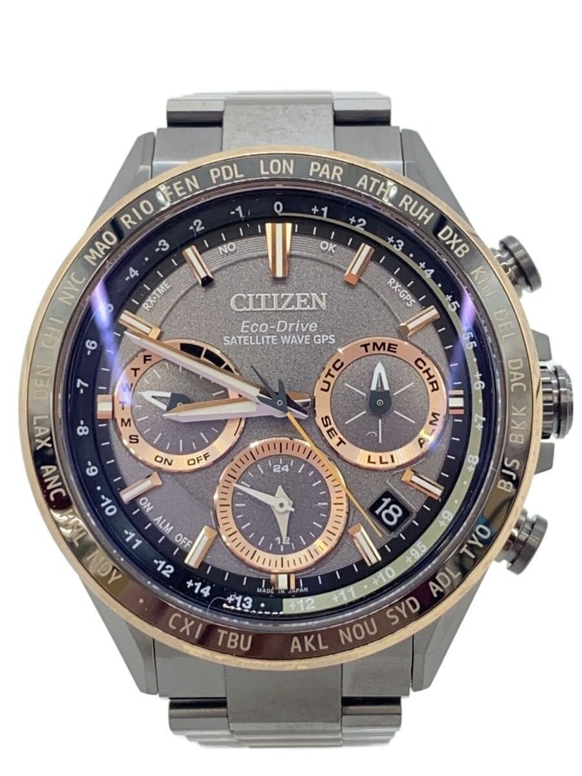 Citizen Attesa Satellite Wave Gray Stainless Steel Men's Wristwatch CC4016-67E (1 of 9)