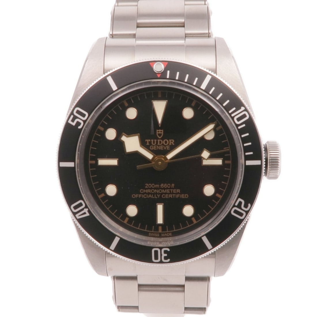 TUDOR Black Bay Automatic Stainless Steel 41mm Men's Wristwatch Black Dial: TUDOR Black Bay Automatic Stainless Steel 41mm Men's Wristwatch Black Dial This TUDOR Black Bay 41mm 79230N wristwatch features a stainless steel case and band with a black dial and frame. It is power