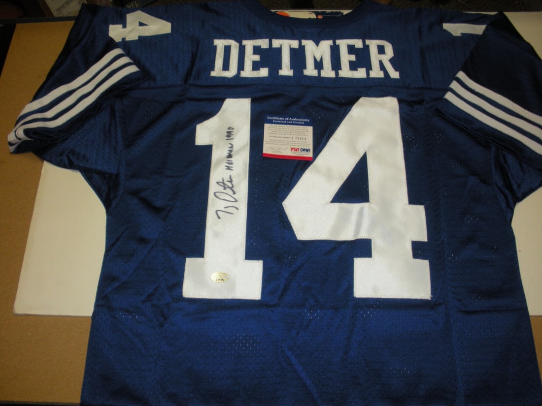 Autographed Russell Jersey Ty Detmer Brigham Young PSA DNA Certified (1 of 2)