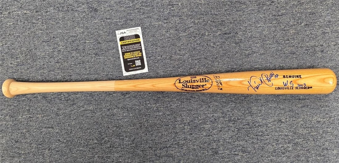 Louisville Slugger Bat Autographed by Miguel Cabrera With WS 2003 Inscription JSA (1 of 3)
