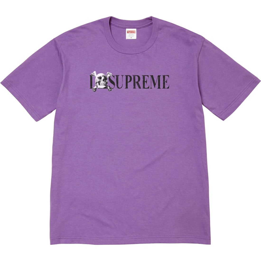 Supreme Skull Graphic Light Purple Short Sleeve T-Shirt Size Small (1 of 1)