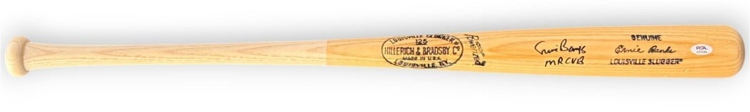 Ernie Banks PSA Autographed Custom Bat Mr Cub (1 of 3)