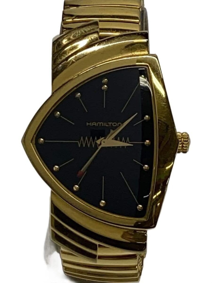 Hamilton Ventura H243010 Quartz Gold Tone Men's Wristwatch (1 of 6)