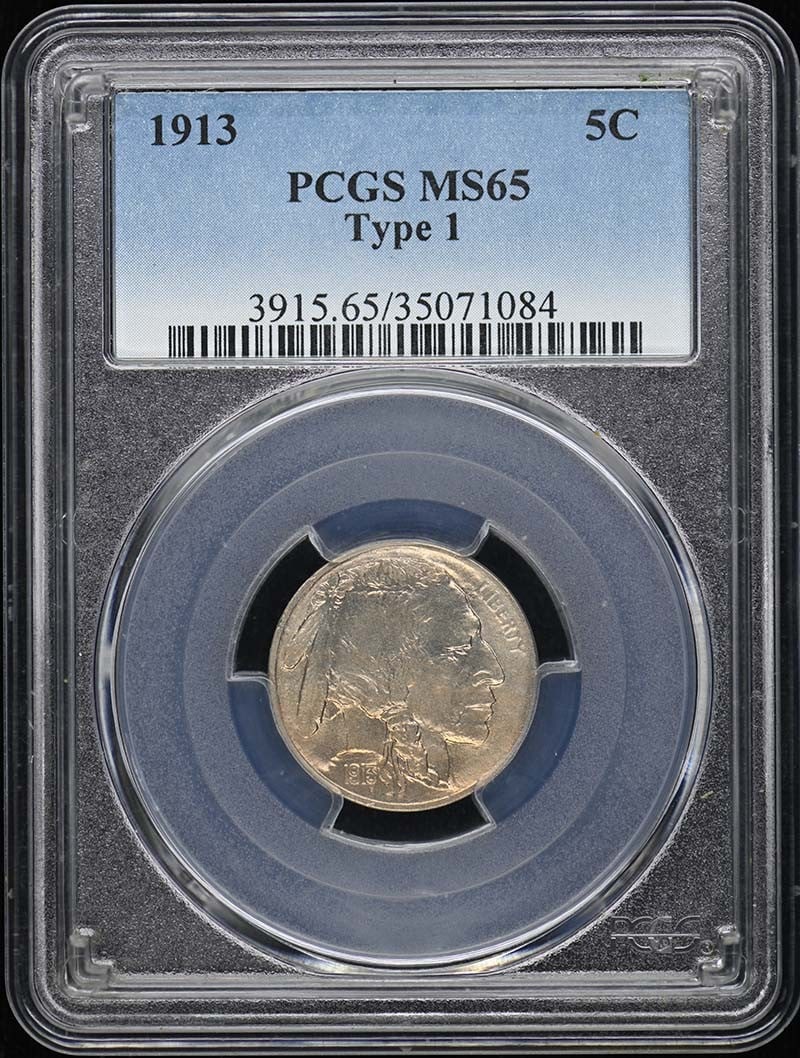 PCGS MS65 1913 Buffalo Nickel Type 1 (1 of 2)