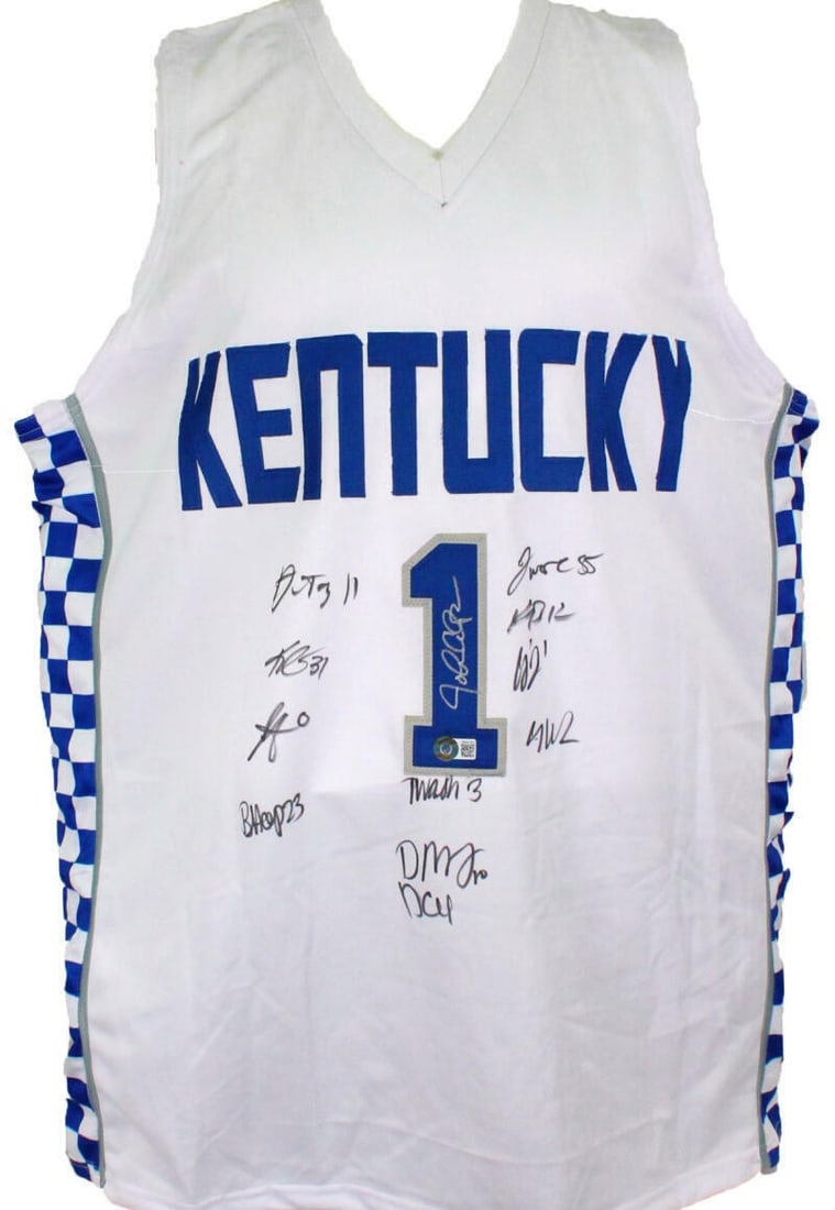 Signed Kentucky Wildcats White Jersey Beckett Authenticated 2021-22 Basketball Team: Signed Kentucky Wildcats White Jersey Beckett Authenticated 2021-22 Basketball Team This is a white college style jersey representing the Kentucky Men's Basketball Team from the 2021-2022 season. The 