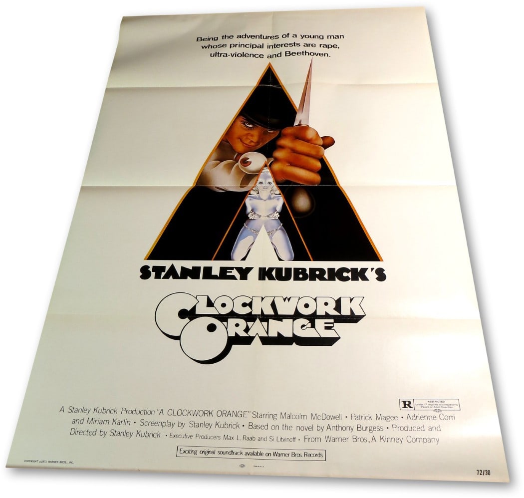 A Clockwork Orange 27x41 Original Movie Poster Authenticated Stanley Kubrick (1 of 1)