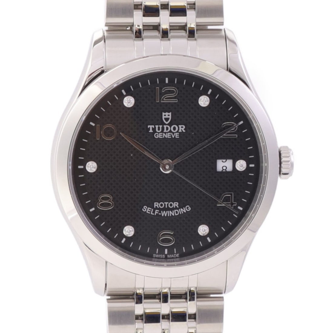 TUDOR 1926 Automatic Stainless Steel Black Wrist Watch 91550: TUDOR 1926 Automatic Stainless Steel Black Wrist Watch 91550 Introducing the TUDOR Tudor 1926 Automatic Watch, a pristine wristwatch that combines elegance and functionality. Crafted from durable stai