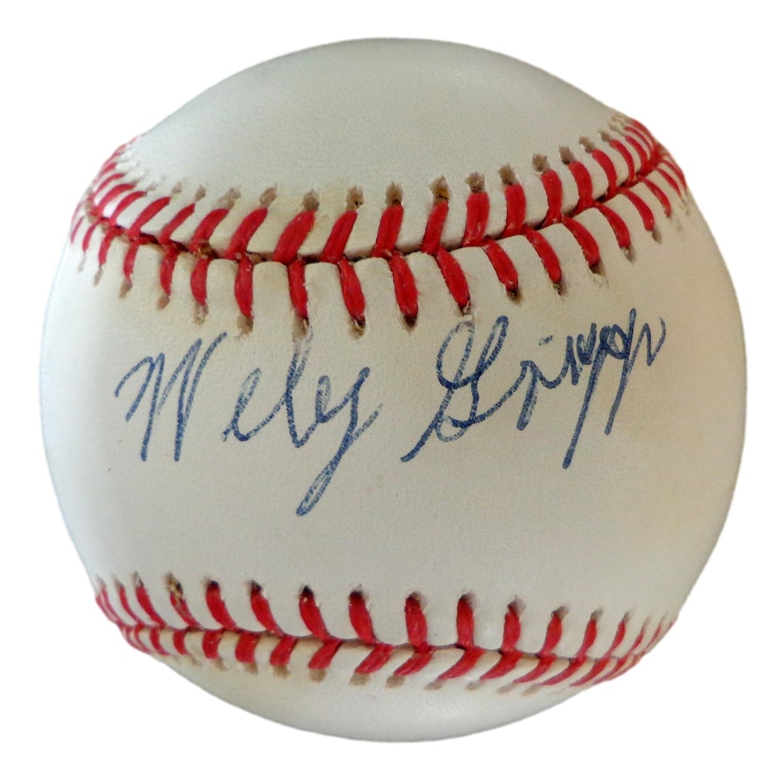 Wiley Griggs Autographed OAL Baseball Birmingham Black Barons JSA Certified: Wiley Griggs Autographed OAL Baseball Birmingham Black Barons JSA Certified This collectible features a Wiley Griggs autographed OAL baseball from the Negro League's Birmingham Black Barons. The ball 