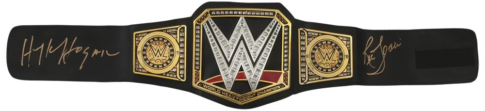 Hulk Hogan Ric Flair Signed WWE Replica Championship Belt SS COA (1 of 1)