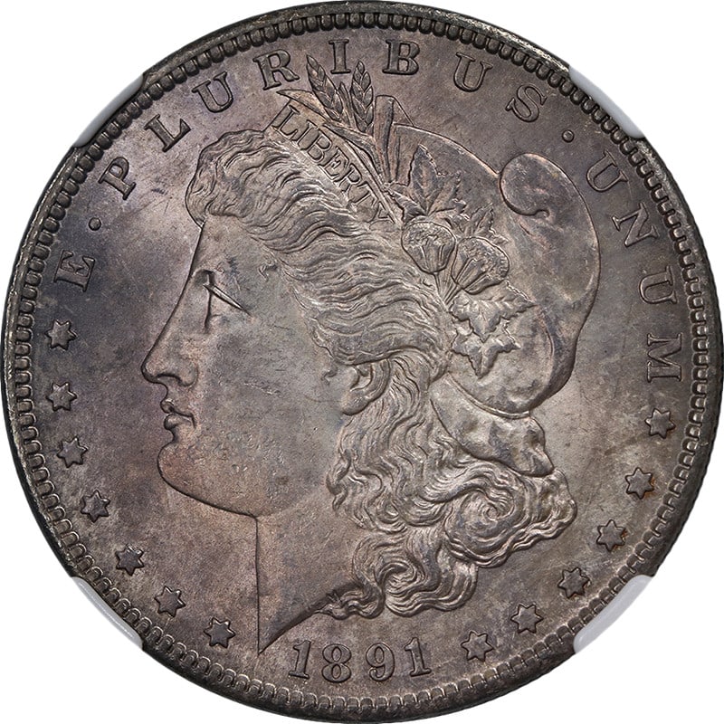 NGC MS63 1891-S Morgan Dollar Silver Coin with Strong Strike (1 of 4)