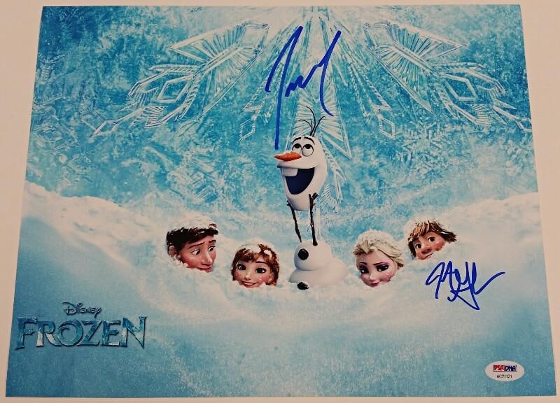 Frozen 11x14 Photo Signed by Josh Gad and Jonathan Groff with PSA DNA: Frozen 11x14 Photo Signed by Josh Gad and Jonathan Groff with PSA DNA This original 11x14 photograph from Frozen is signed by Josh Gad, who voiced Olaf, and Jonathan Groff, who voiced Kristoff. Authen