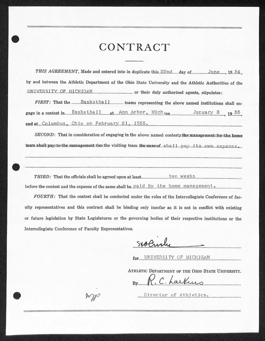 Fritz Crisler Signed Michigan Football Coach Contract PSA Authenticated: Fritz Crisler Signed Michigan Football Coach Contract PSA Authenticated This is an original contract signed by Fritz Crisler, the Hall of Fame head coach for the University of Michigan football team. 