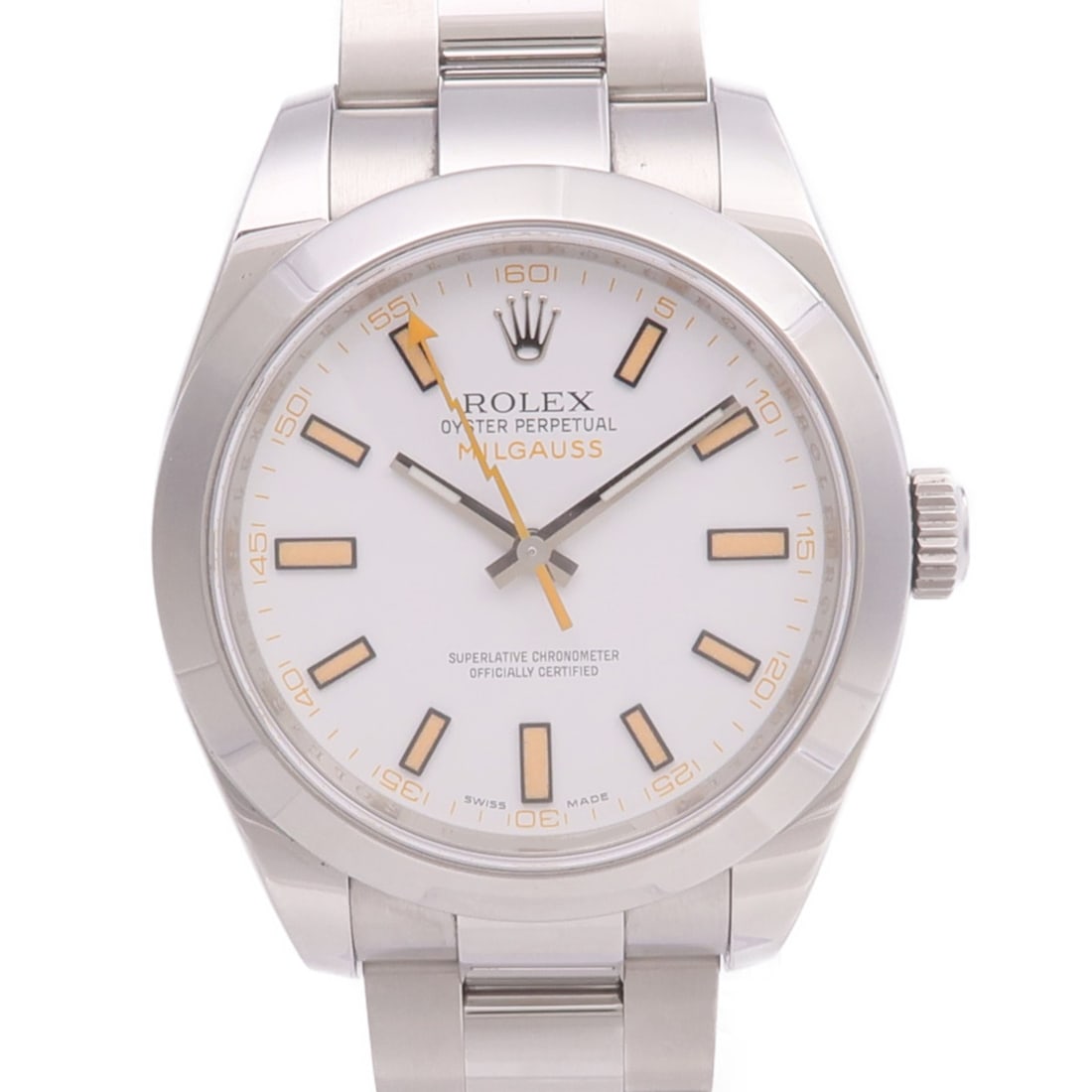 Rolex Milgauss White Dial Stainless Steel Automatic Wristwatch (1 of 17)