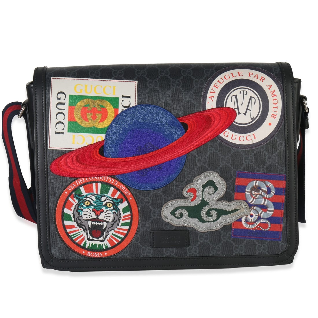 Gucci Night Courrier Black Canvas Flap Messenger With Dustbag (1 of 9)