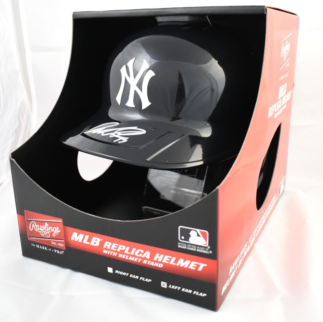 New York Yankees Replica Helmet Signed by Jazz Chisholm Jr with Stand Beckett Hologram (1 of 4)