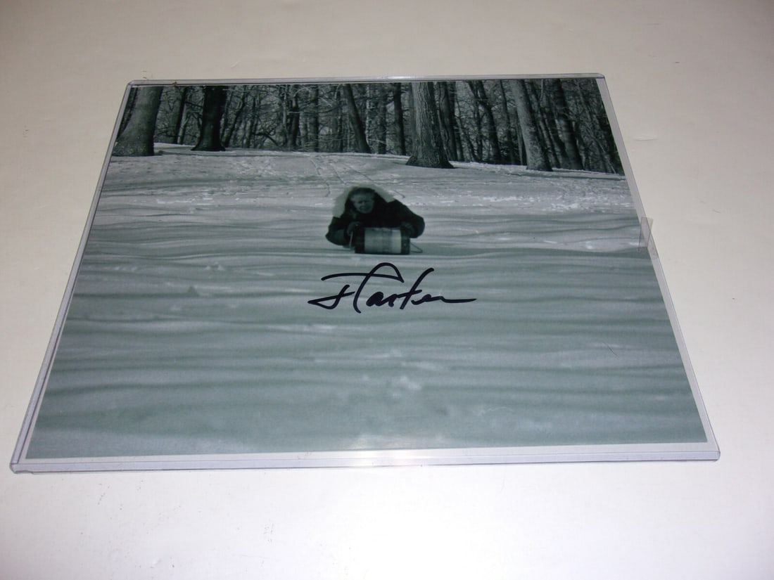 Signed 8x10 Jimmy Carter Snow Sledding Photograph With JSA COA (1 of 2)