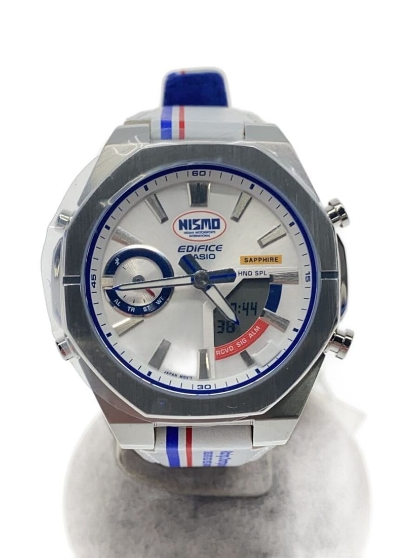 Casio Edifice Nismo Heritage ECB-S10NIS-7AJR Men's Wristwatch: Casio Edifice Nismo Heritage ECB-S10NIS-7AJR Men's Wristwatch The CASIO EDIFICE NISMO Heritage Edition ECB-S10NIS-7AJR is a men's wristwatch crafted in Japan. This pre-owned timepiece is in excellent 