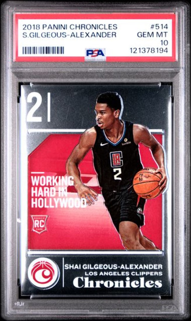 PSA 10 Shai Gilgeous-Alexander 2018-19 Panini Chronicles Rookie Card #514 (1 of 2)