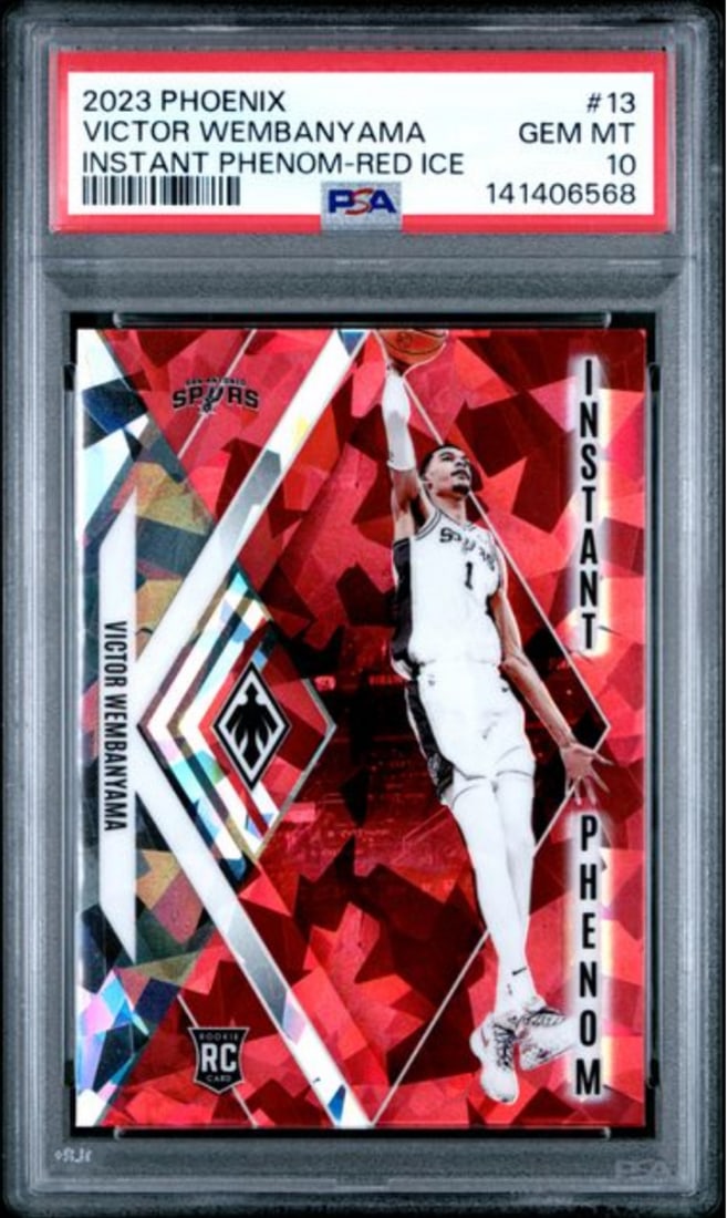 Victor Wembanyama Phoenix Phenom Ice Rookie Card PSA 10 Graded 2023 (1 of 2)