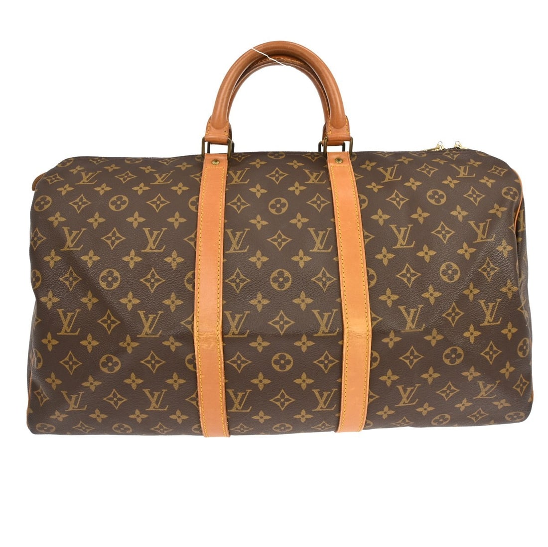 Louis Vuitton Keepall Monogram Canvas Brown Travel Bag: Louis Vuitton Keepall Monogram Canvas Brown Travel Bag This Louis Vuitton Keepall Bag features the iconic Monogram Canvas in brown. Designed for unisex use, it offers generous space for travel or dail