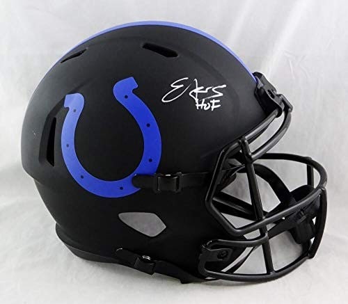 Edgerrin James Signed Colts Eclipse Speed Helmet JSA Auth - 6