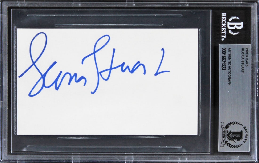 Gloria Stuart Titanic Signed 3x5 Index Card Beckett Authenticated (1 of 2)