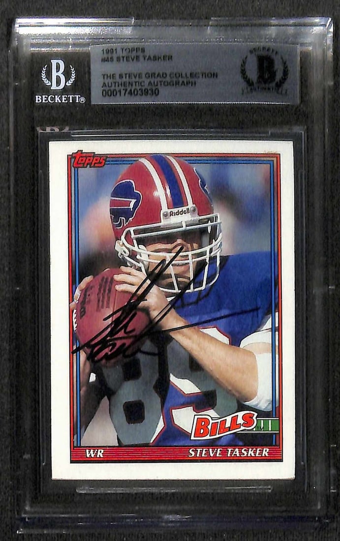 Autographed 1991 Topps Steve Tasker Football Card Beckett Authenticated (1 of 1)