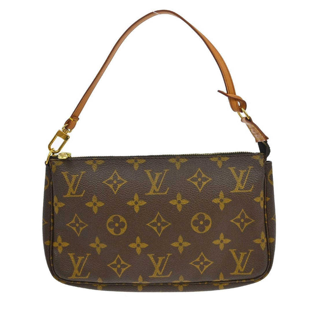Louis Vuitton Monogram Pochette Accessoires Small Canvas Leather Pouch Handbag: Louis Vuitton Monogram Pochette Accessoires Small Canvas Leather Pouch Handbag This Louis Vuitton Monogram Pochette Accessoires handbag features the iconic monogram canvas leather exterior in brown an