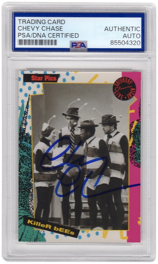 Chevy Chase Signed SNL Killer Bees Trading Card #67 PSA/DNA (1 of 2)