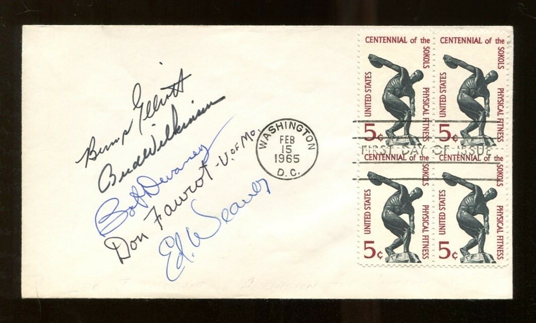 Autographed Bud Wilkinson Football FDC With Authentic Signature (1 of 2)