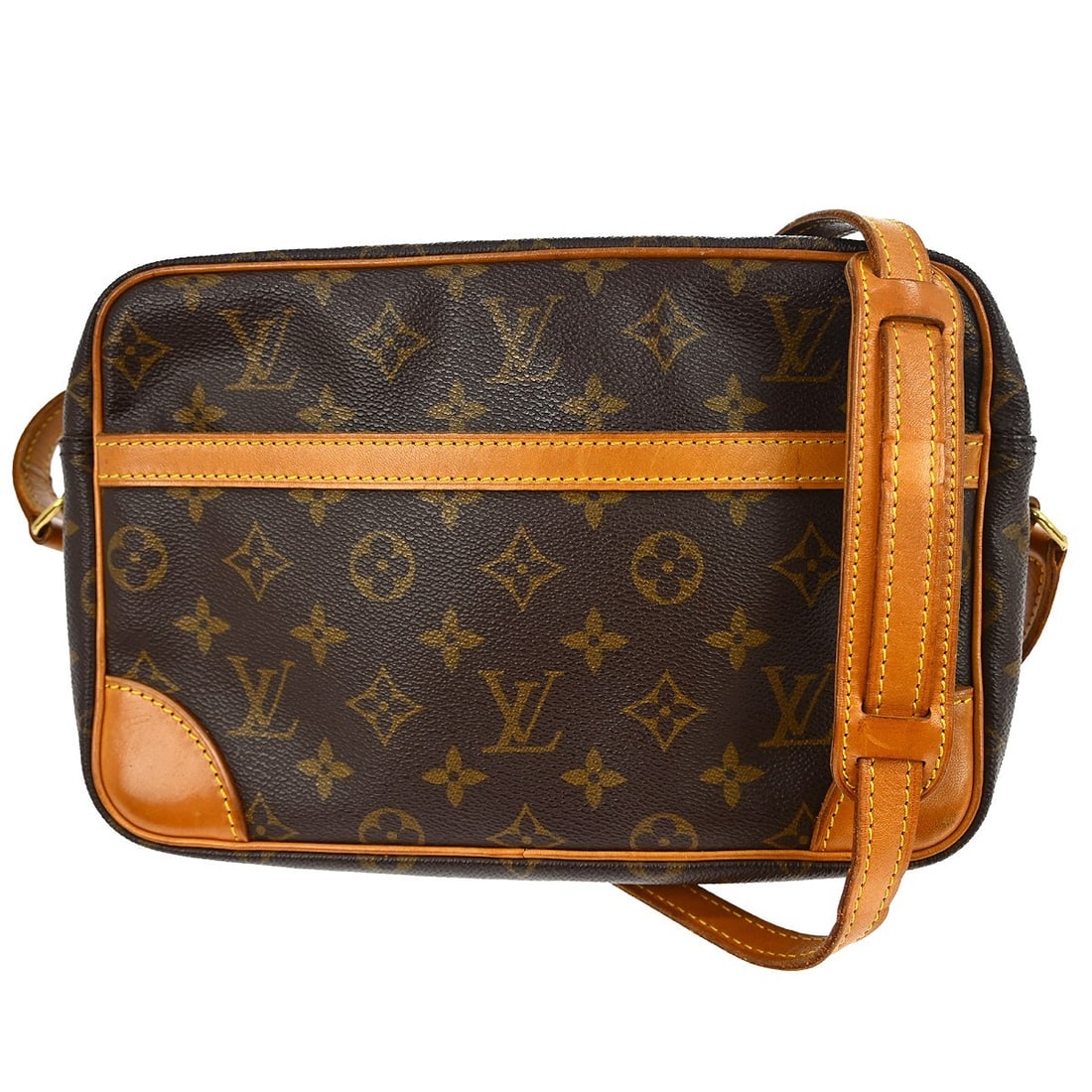 Louis Vuitton Trocadero 27 Monogram Canvas Medium Crossbody Bag Brown: Louis Vuitton Trocadero 27 Monogram Canvas Medium Crossbody Bag Brown The Louis Vuitton Trocadero 27 is a vintage crossbody bag featuring the iconic Monogram canvas exterior and brown leather strap. D
