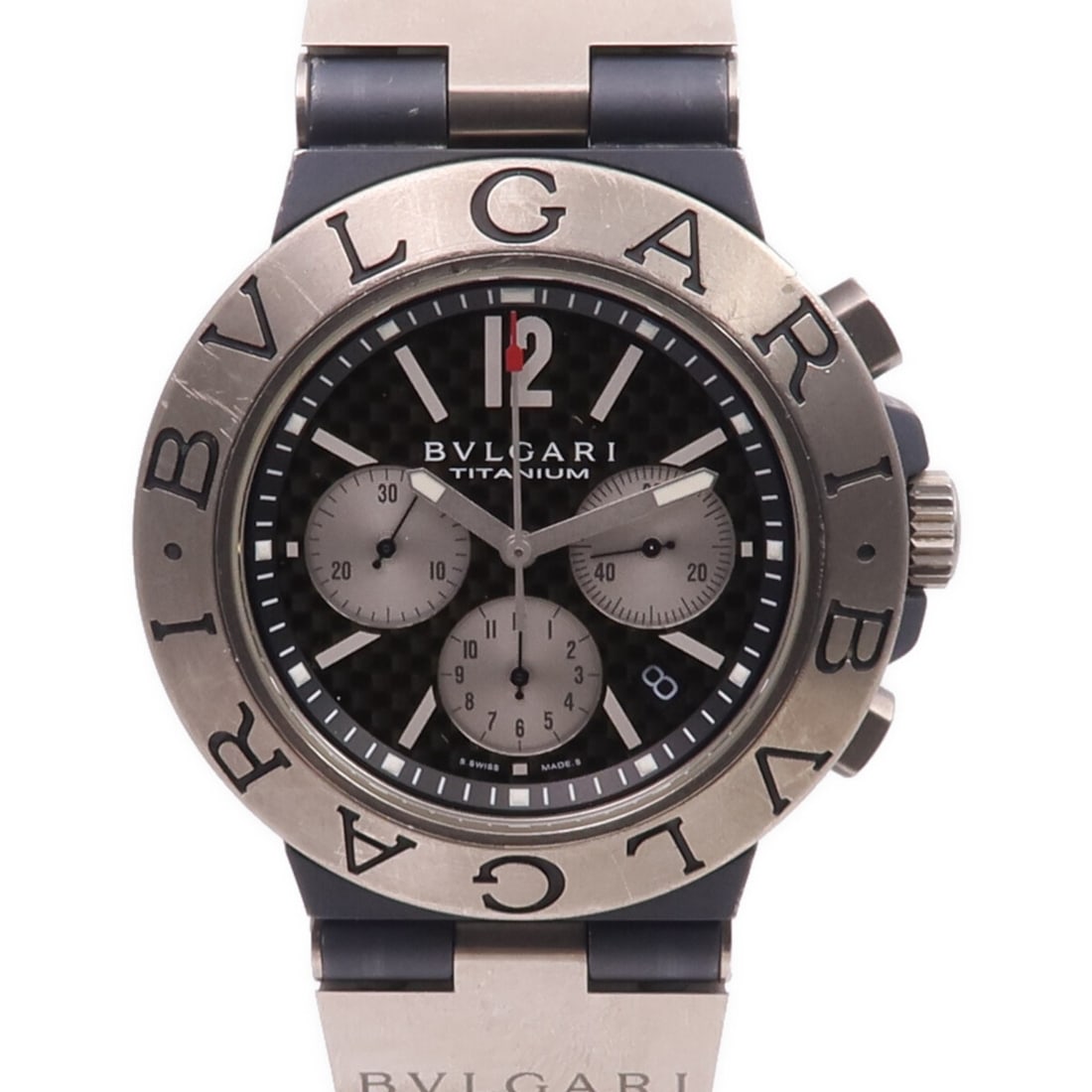 Automatic Titanium Chronograph Wristwatch BVLGARI Diagono Black Dial (1 of 13)