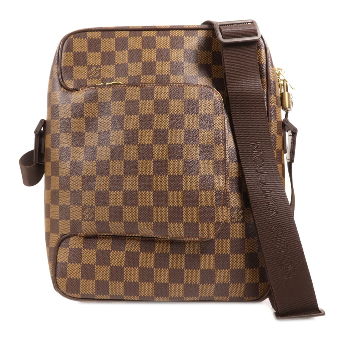LOUIS VUITTON Olaf MM Shoulder Bag N41441 Brown GHW: LOUIS VUITTON Olaf MM Shoulder Bag N41441 Brown GHW Introducing the LOUIS VUITTON LV GHW Olaf MM Shoulder Bag, a luxurious accessory crafted for style and functionality. This shoulder bag features a c