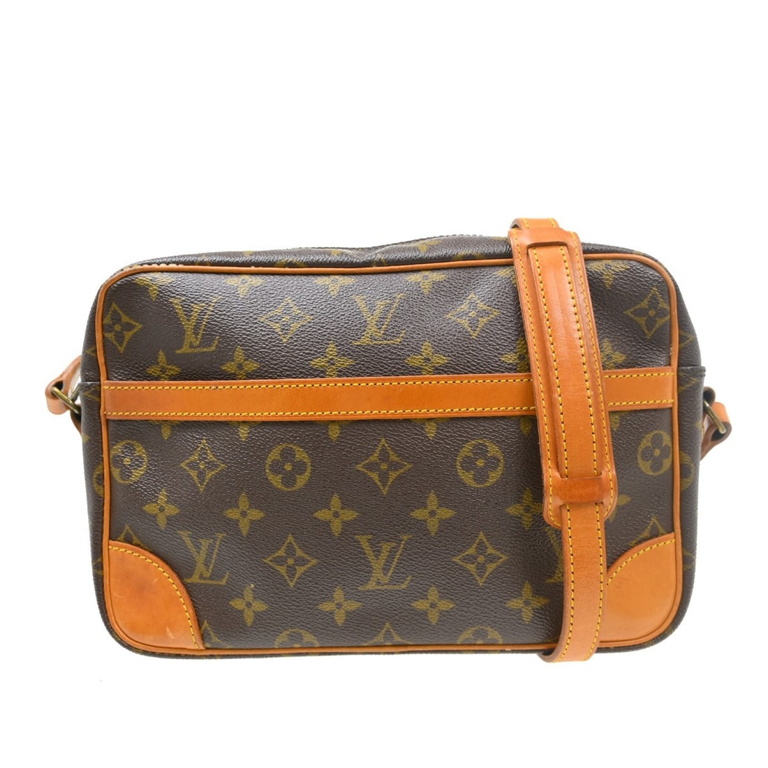 Louis Vuitton Trocadero 27 Monogram Canvas Crossbody Bag: Louis Vuitton Trocadero 27 Monogram Canvas Crossbody Bag This Louis Vuitton Trocadero 27 crossbody shoulder bag features the iconic monogram canvas exterior with brown leather accents. Designed for un