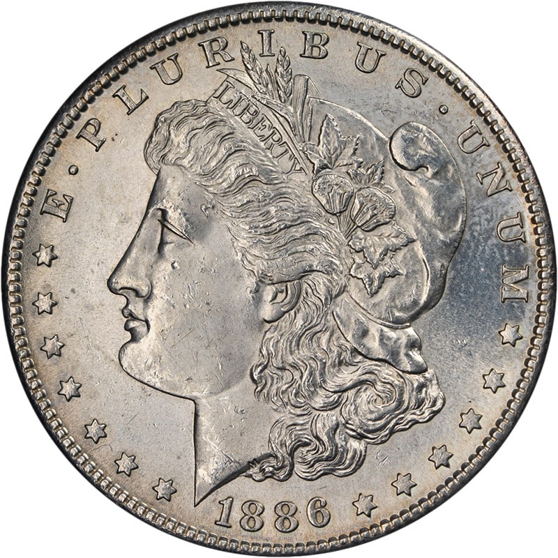 Uncirculated 1886-S Morgan Dollar Silver Coin with Brilliant Luster and Bold Strike (1 of 2)