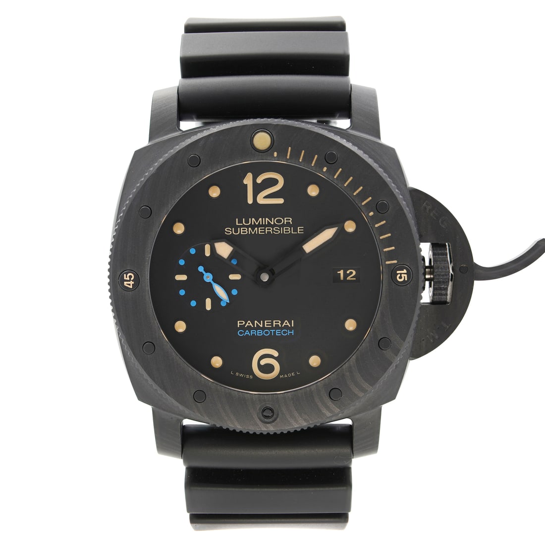 Panerai Luminor Submersible 1950 Carbotech Black Dial Luxury Watch PAM00616: Panerai Luminor Submersible 1950 Carbotech Black Dial Luxury Watch PAM00616 Discover the Panerai Luminor Submersible 1950 3 Days Carbotech, a luxury men's wristwatch that combines exceptional function