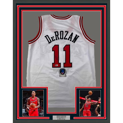 DeMar DeRozan Signed Chicago Bulls Framed Jersey BAS COA (1 of 3)
