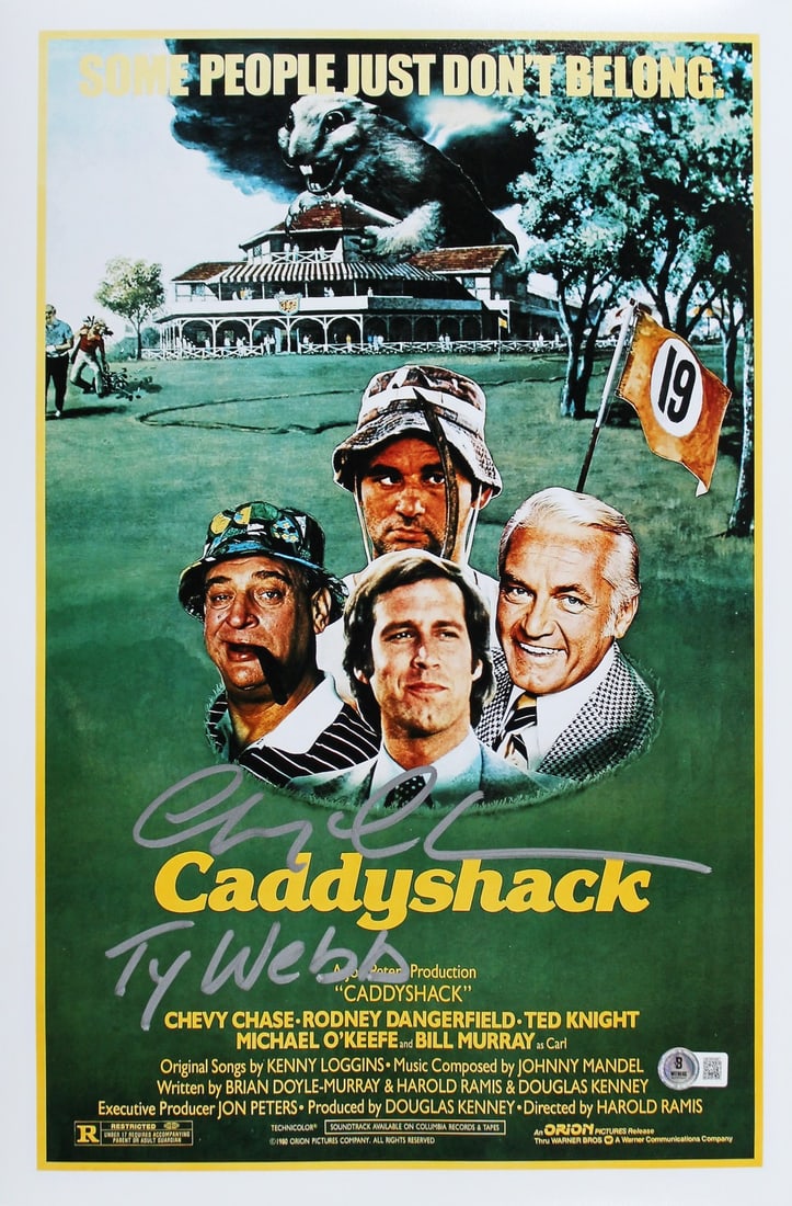 Chevy Chase Caddyshack Ty Webb Signed 12x18 Photo BAS Authenticated: Chevy Chase Caddyshack Ty Webb Signed 12x18 Photo BAS Authenticated This is an authentic 12x18 photograph featuring Chevy Chase as "Ty Webb" from the classic film Caddyshack. It has been personally si