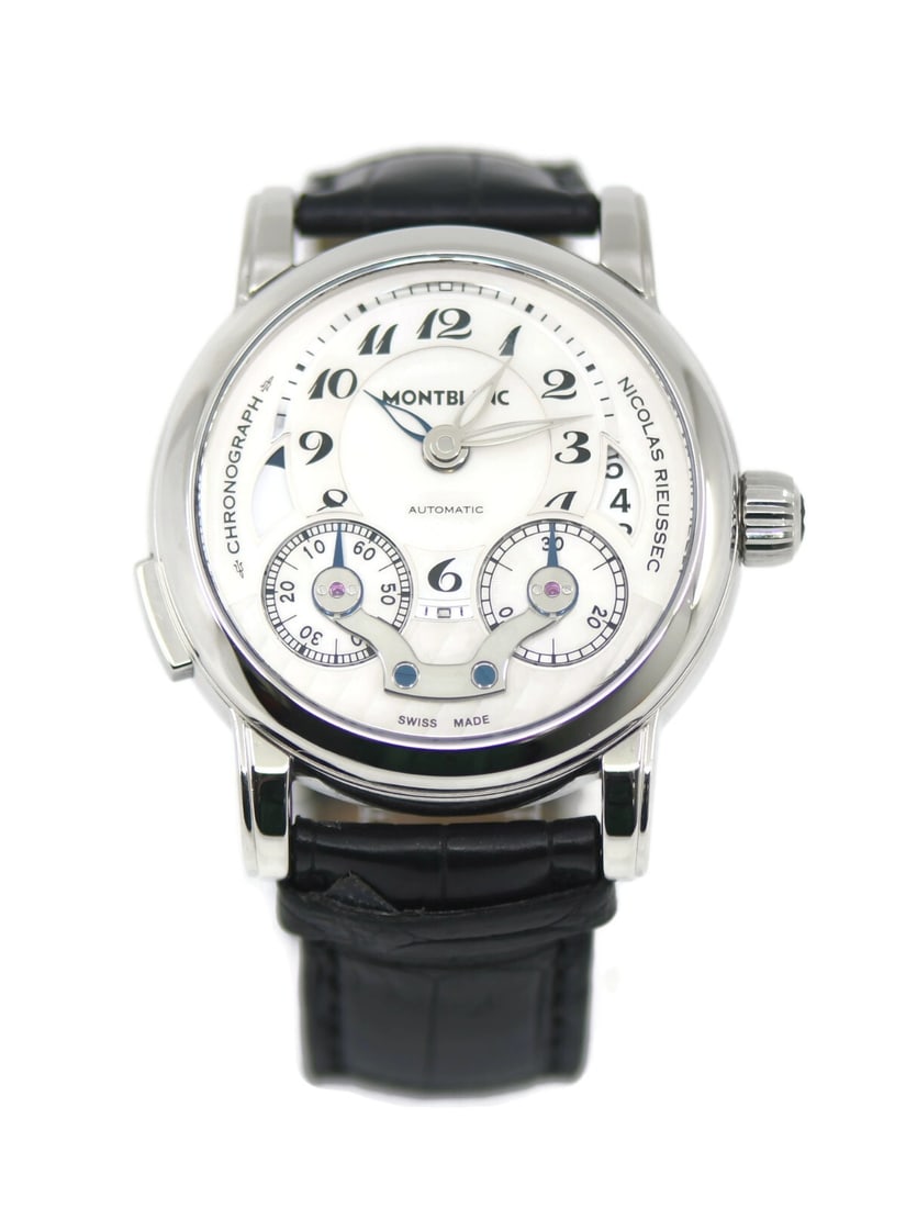 Montblanc Nicolas Rieussec Automatic Watch Stainless Steel 106595 with Box and Papers: Montblanc Nicolas Rieussec Automatic Watch Stainless Steel 106595 with Box and Papers Discover the elegance of the Montblanc Nicolas Rieussec Stainless Steel Watch, a stunning timepiece that combines 