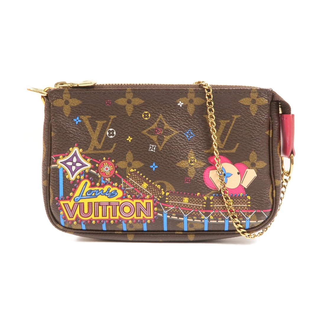 Louis Vuitton Monogram Brown Mini Pochette Vivian GHW Handbag (1 of 15)