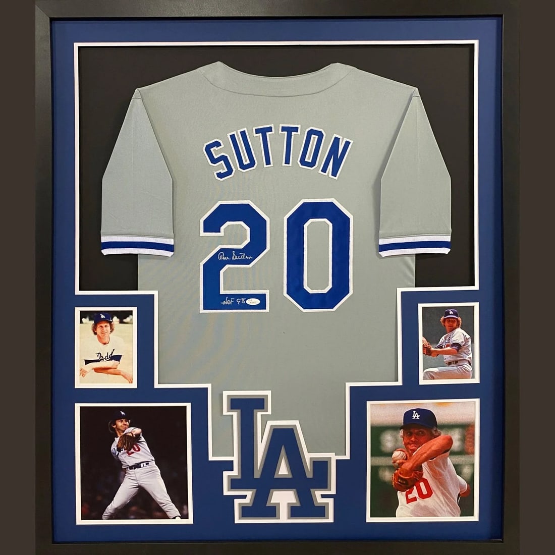 Don Sutton Autographed Framed Jersey JSA Certified Dodgers (1 of 3)