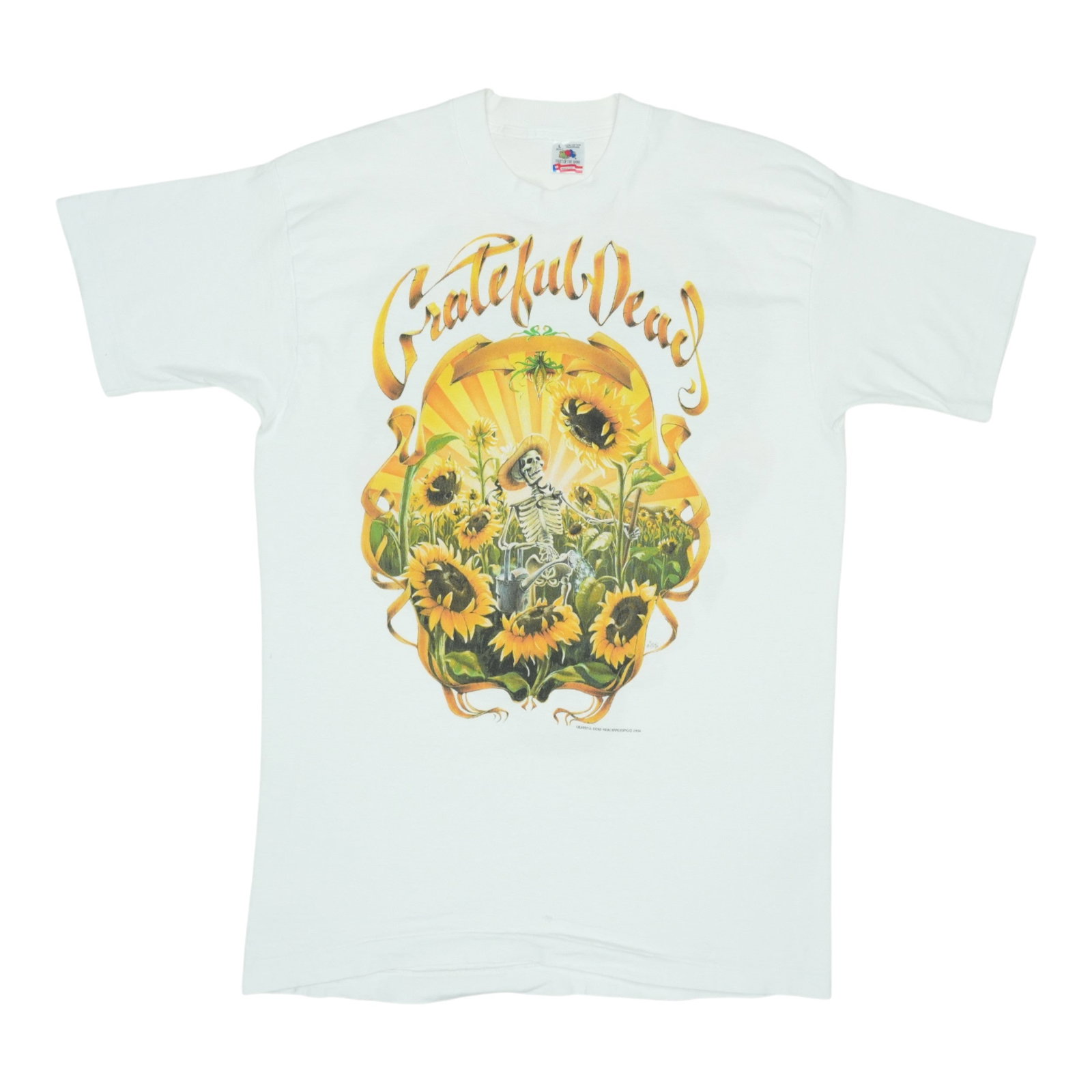 Vintage 1994 Sunflower Tour Grateful Dead White Cotton Shirt Large (1 of 8)