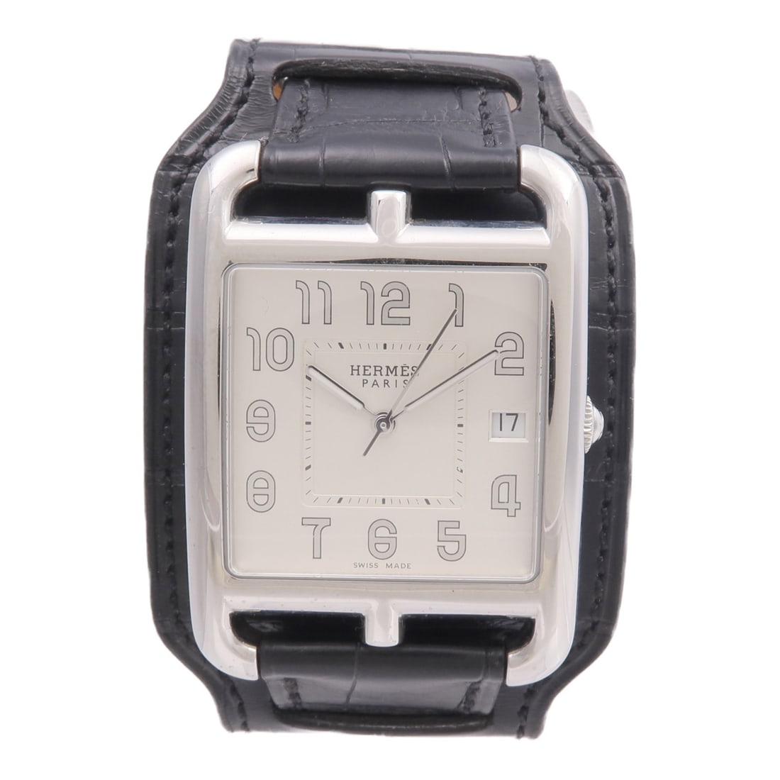 Hermes Cape Cod Quartz Stainless Steel Mens Wristwatch White Dial (1 of 15)
