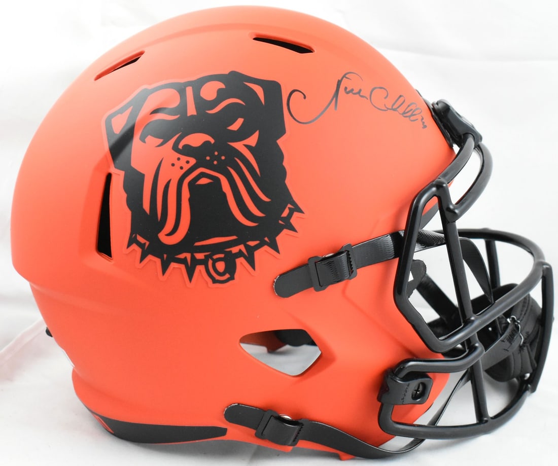 Cleveland Browns Full Size Rave Speed Helmet Signed by Nick Chubb Beckett Hologram (1 of 5)